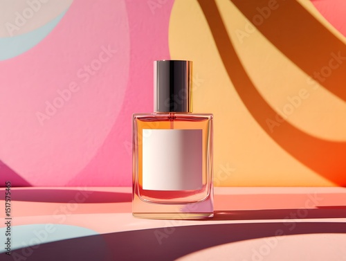 Pink nail polish bottle and cosmetic beauty products isolated on white