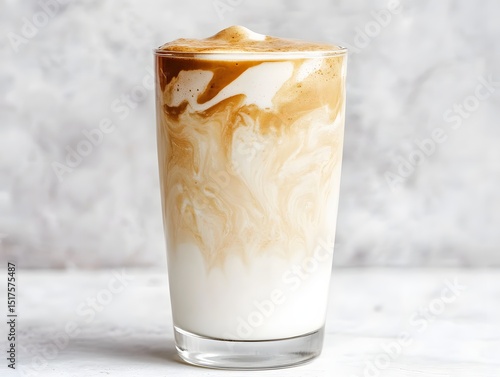 Glass of delicious chocolate ice cream with whipped cream