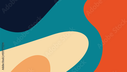 Colorful Abstrack Vintage shape Background Design Template