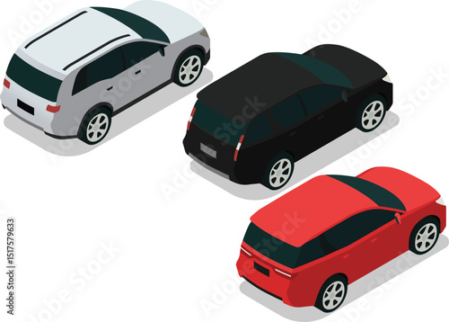 Isometric family car SUV