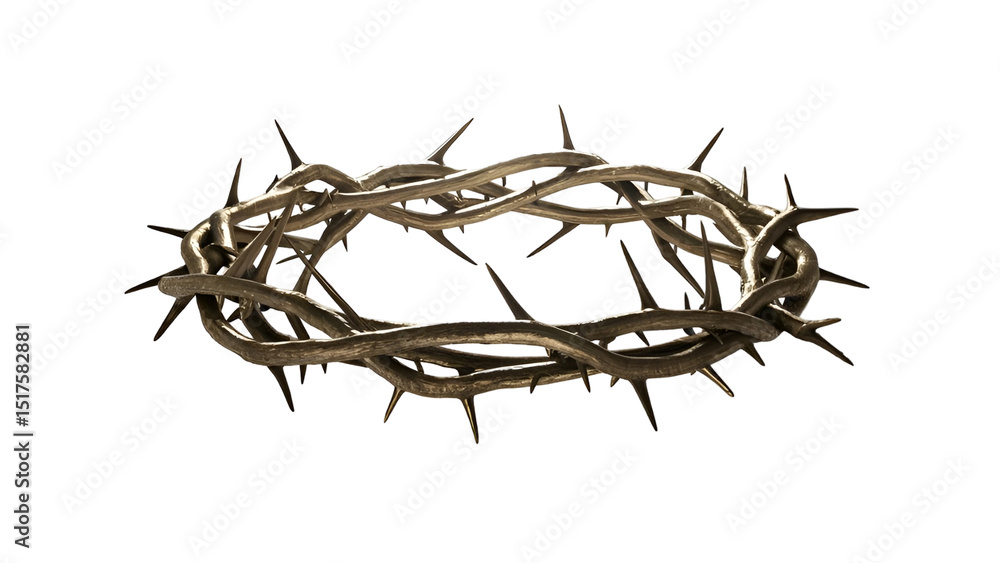 Fototapeta premium crown of thorns isolated on transparent background