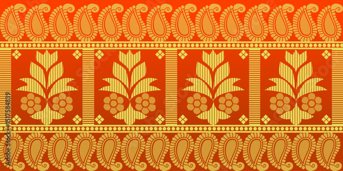 beautiful graphic saree design and this sari design is in Indian style which is for textile fashion industry and it can be used as wallpaper backdrop and website bg this style is originated in india 