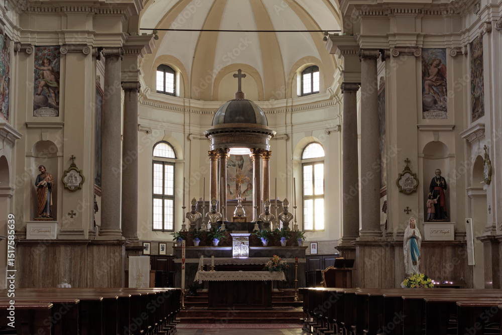 Fototapeta premium Pavia church Santa Maria delle Grazie village city Italy Italian