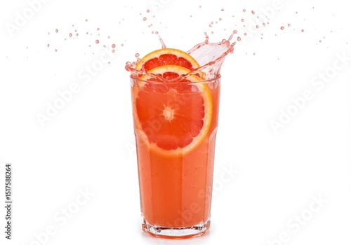 Wallpaper Mural Refreshing grapefruit juice splash, a burst of citrus delight, perfect summer thirst quencher Torontodigital.ca