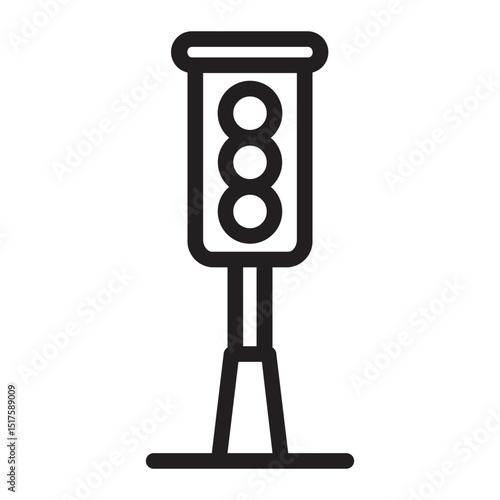 traffic light line icon