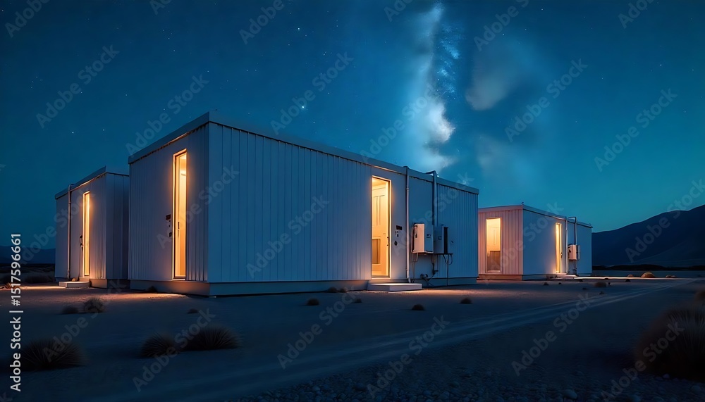 Obraz premium Small Modular Reactor (SMR) Plant with Cutting-Edge Architecture, Power Plant Exterior with tall tower, created with generative ai