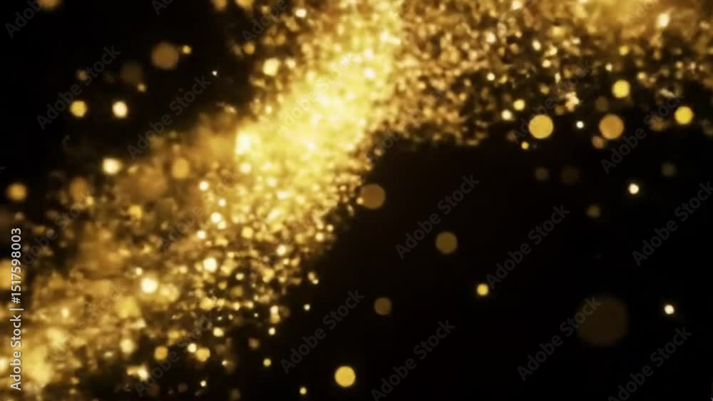 Golden particles glitter on a bright, festive bokeh background, perfect for a shimmering or holiday celebration Golden particles glitter on a bright, festive bokeh background, perfect for a shimmering or holiday celebration