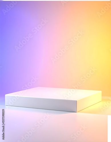 Minimalist Podium with Pastel Gradient Background for Product Presentation