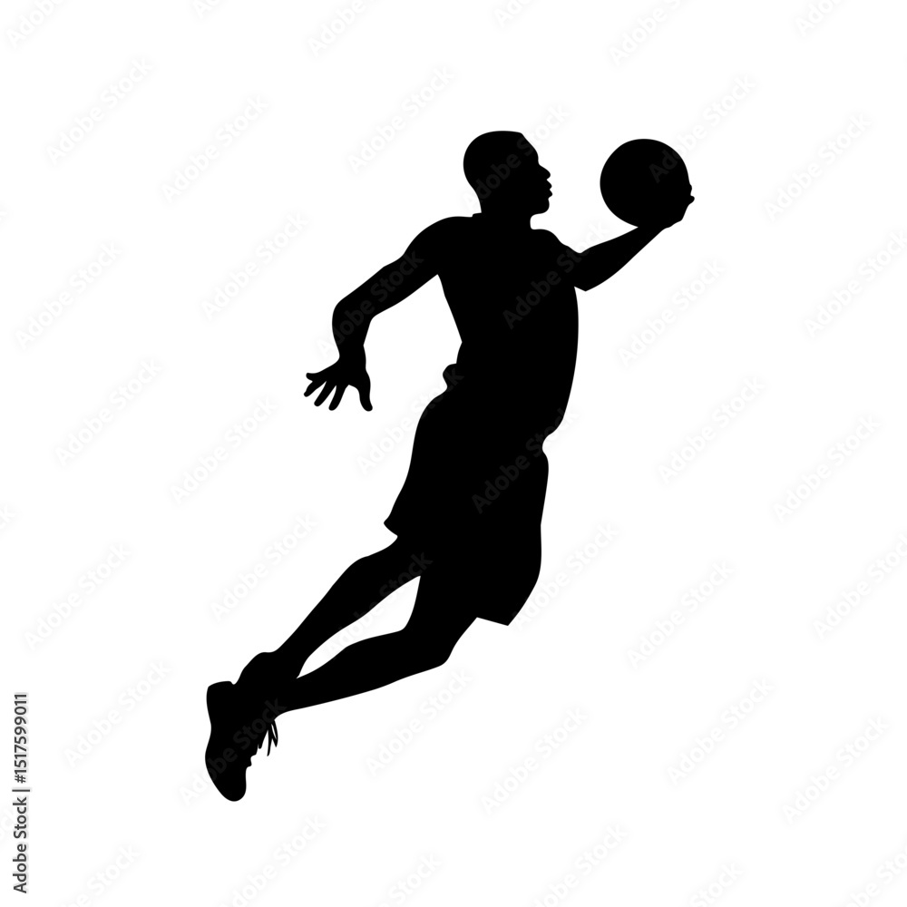 Obraz premium Illustration of basketball player icon 