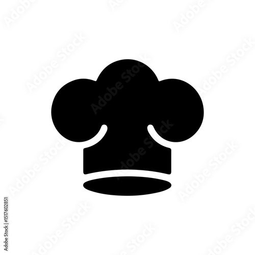 Silhouette Illustration of Chef Hat
