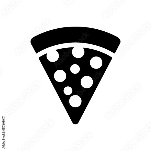 Silhouette Illustration of Pizza