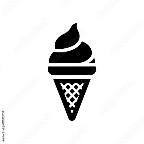 Silhouette Illustration of Ice Cream