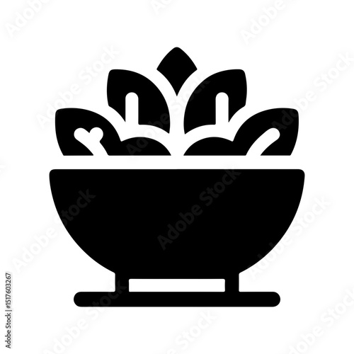 Silhouette Illustration of Salad