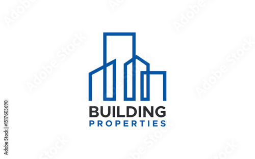 Building logo design Vector illustration