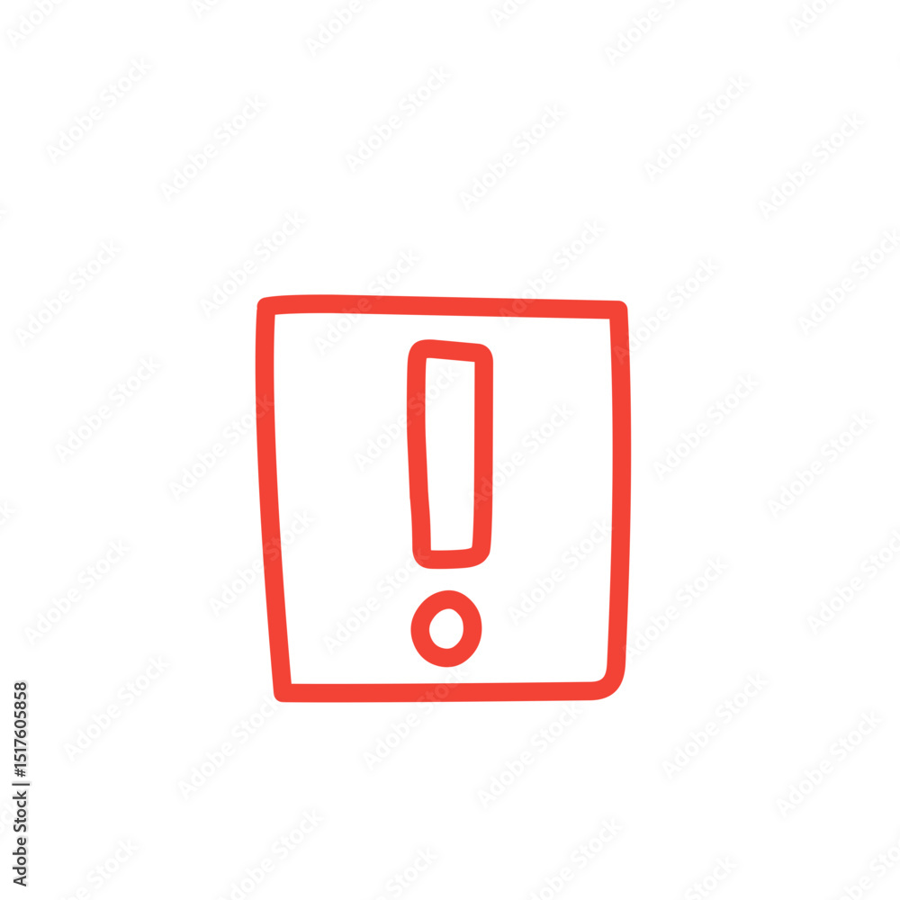 doodle icon warning sign doodle icon warning sign