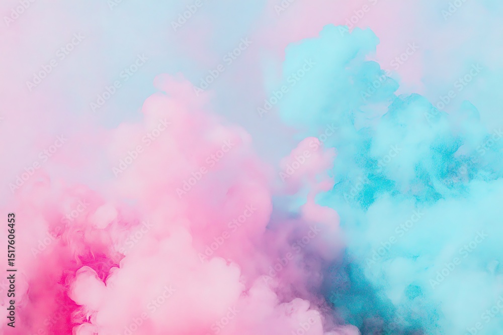Fototapeta premium Cotton candy clouds dreamy pastel hues