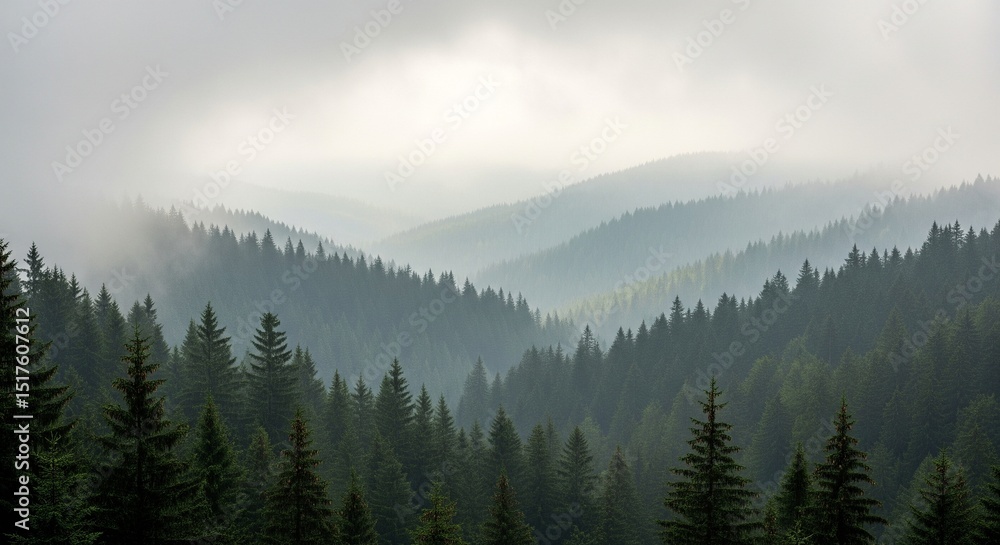 Fototapeta premium forêt de sapins