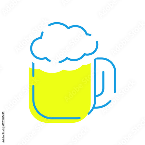 シンプルなビールのアイコンイラスト