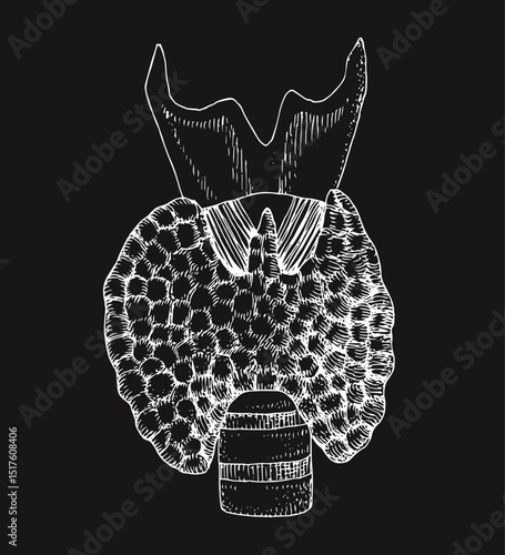 Anatomy of Thyroid Gland vector