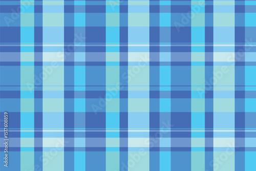 Paper check pattern plaid, upscale texture tartan seamless. Hipster background vector fabric textile in blue and cyan colors.