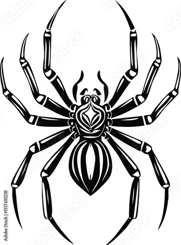 Creepy Spider Vector Illustration