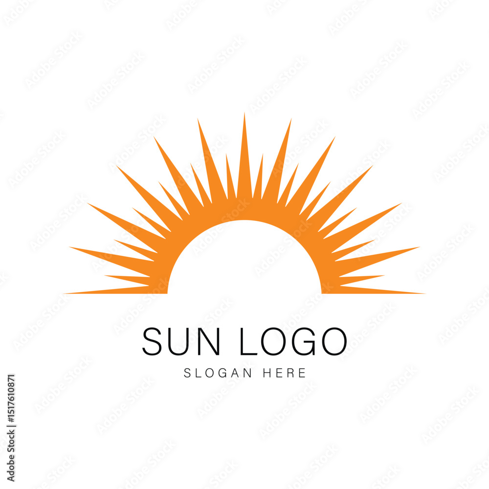 Fototapeta premium Sun Logo Design Graphic Vector