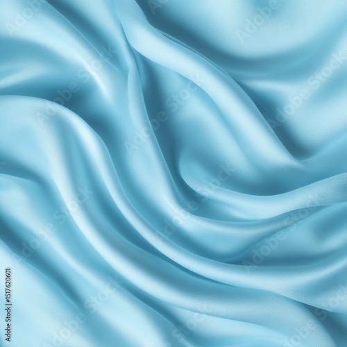Wallpaper Mural Soft, flowing light blue fabric with gentle curves and folds, creating a smooth, elegant texture Torontodigital.ca