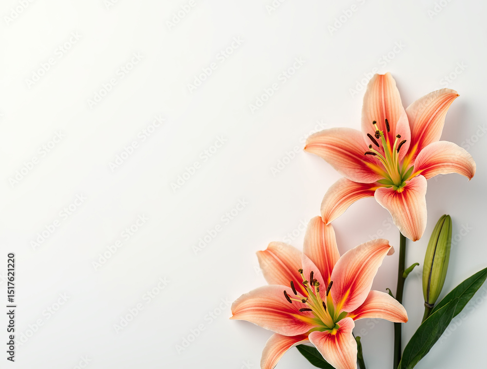 Obraz premium black mourning ribbon and a bouquet of paired carnation flowers on a light background 