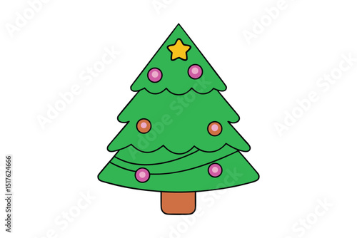 Wallpaper Mural Christmas Tree Vector Art Design for Holiday Decorations Torontodigital.ca