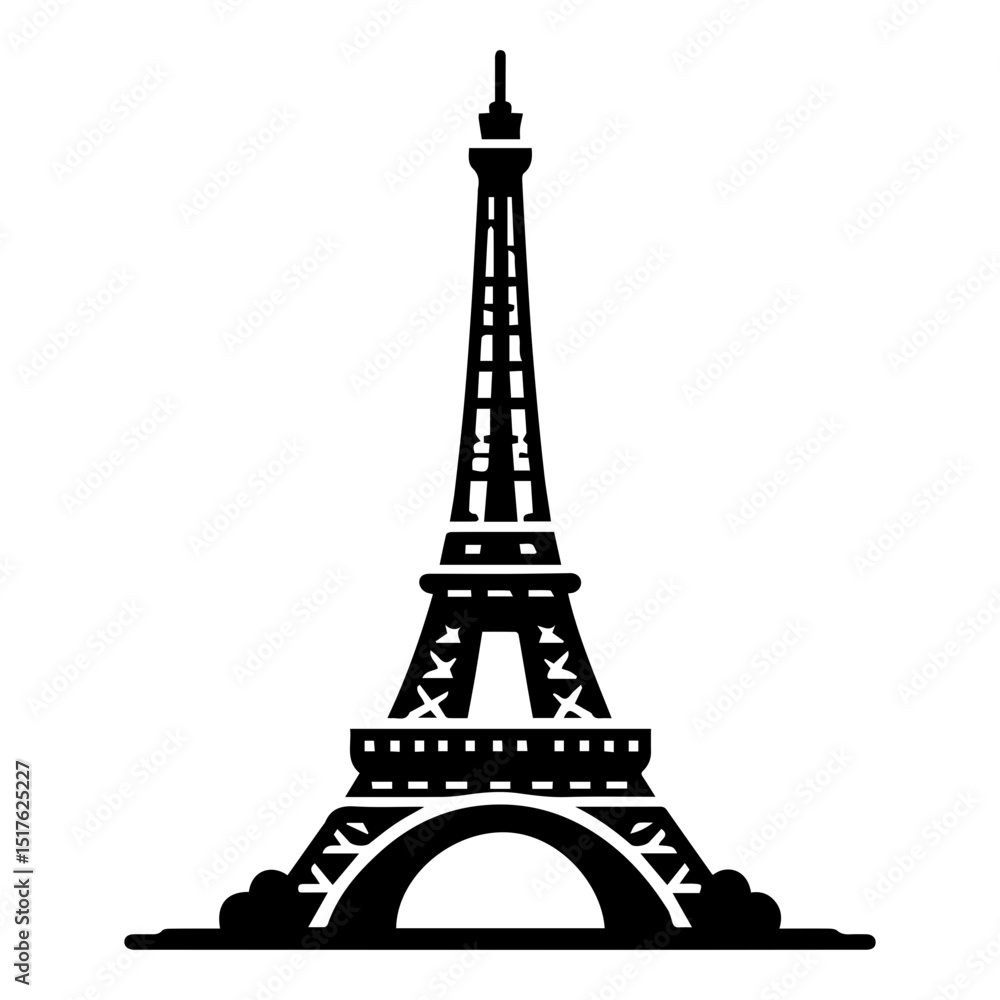 Obraz premium Eiffel tower icon