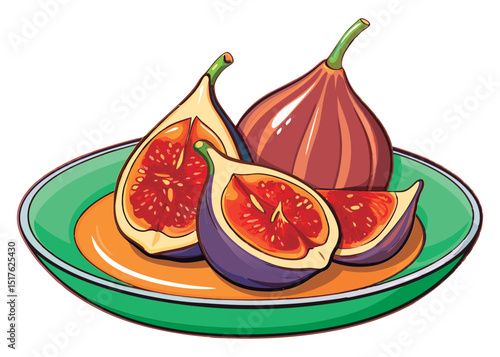 Delicious figs on a plate.