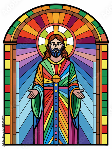 Jesus , Stained Glass Style, Full body , window temple	
sun, stained glass style, full body, window temple, glass, window, stained, church, stained glass, religion, cathedral, art, saint, religious, c
