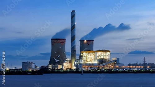Chemical plant, power plant, oil refinery, steel plant, natural gas energy, petroleum
