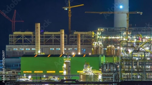 Chemical plant, power plant, oil refinery, steel plant, natural gas energy, petroleum
