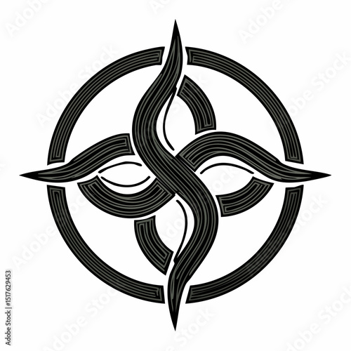 celtic knot tattoo symbol  Ornament pattern decoration tile  vector isolated on white illustration draw minimalist icon 