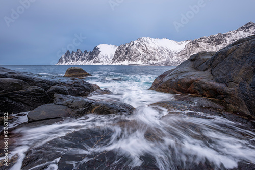 Wallpaper Mural Norway, Troms og Finnmark, Long exposure of Ersfjorden at Senja island Torontodigital.ca