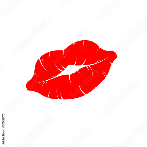 lips, kiss — vector illustration