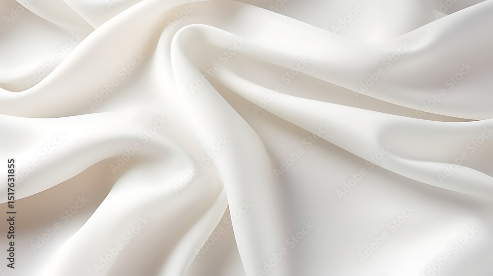 Obraz premium White silk satin fabric texture with smooth soft waves and elegant design