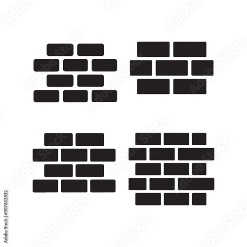 Construction Brick Icons  vector