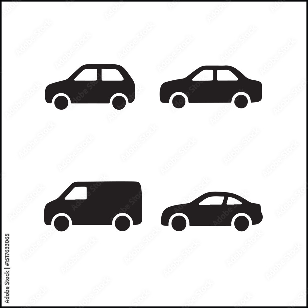 Fototapeta premium Vehicle Car Silhouettes