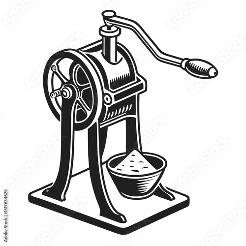 ice grinder vector illustration