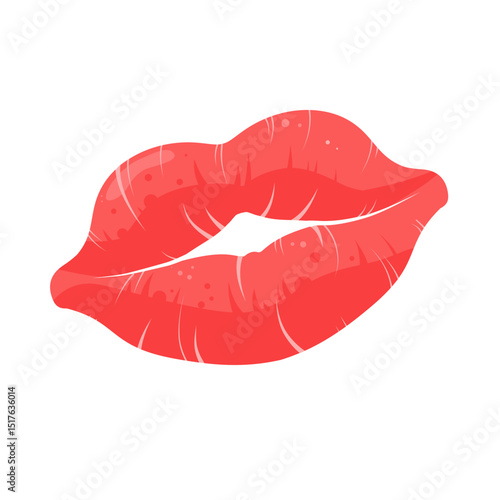lips, kiss — vector illustration	