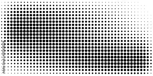 Abstract Black and White Halftone Dot Pattern Digital Artwork