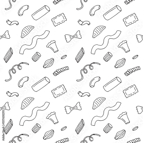 Paste seamless pattern hand drawing, vector illustration
