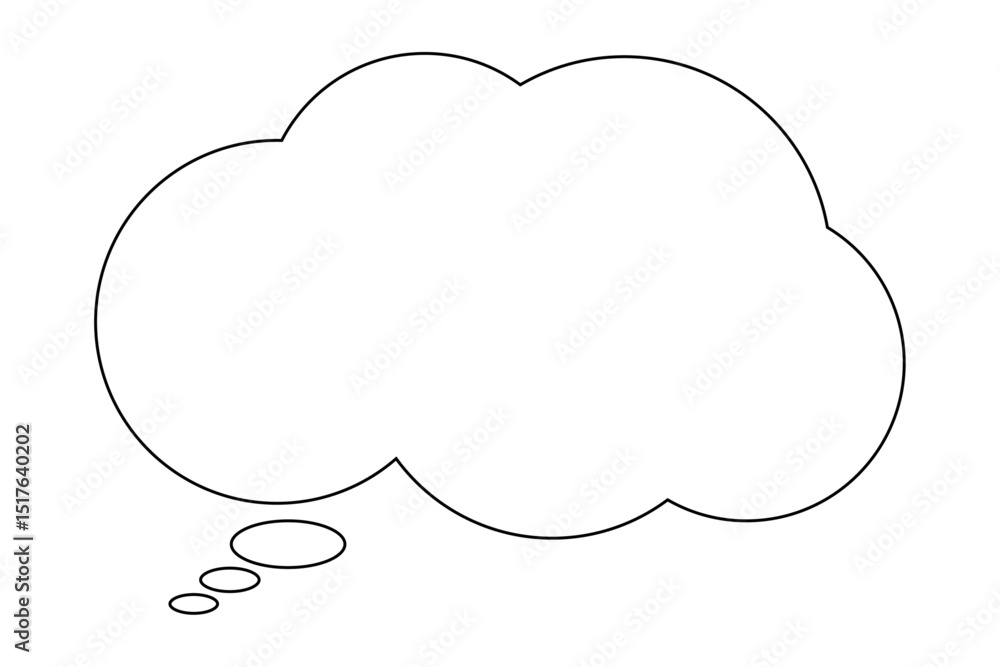 Speech Bubble, Cloud Shaped Blank Text Box, Communication Icon
Speech Bubble, Cloud Shaped Blank Text Box, Communication Icon