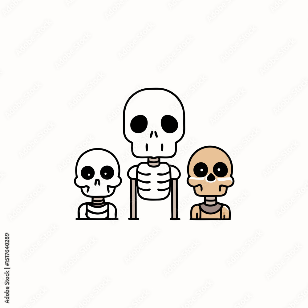 Fototapeta premium cartoon skull and crossbones
