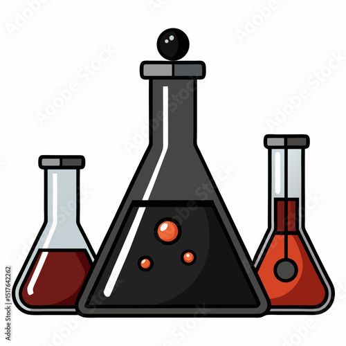 chemical test tubes with liquid