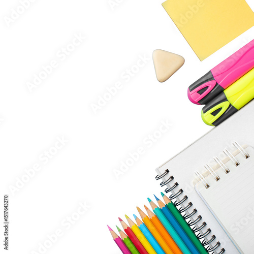 Wallpaper Mural Bright school supplies on a transparent background. The back to school concept Torontodigital.ca