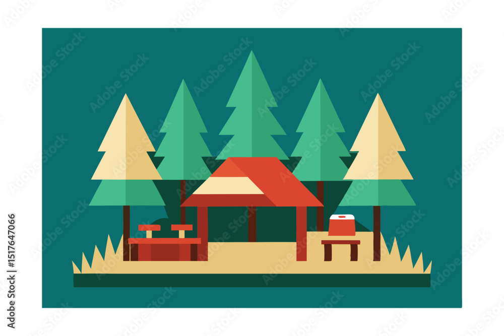 Fototapeta premium christmas tree vector illustration