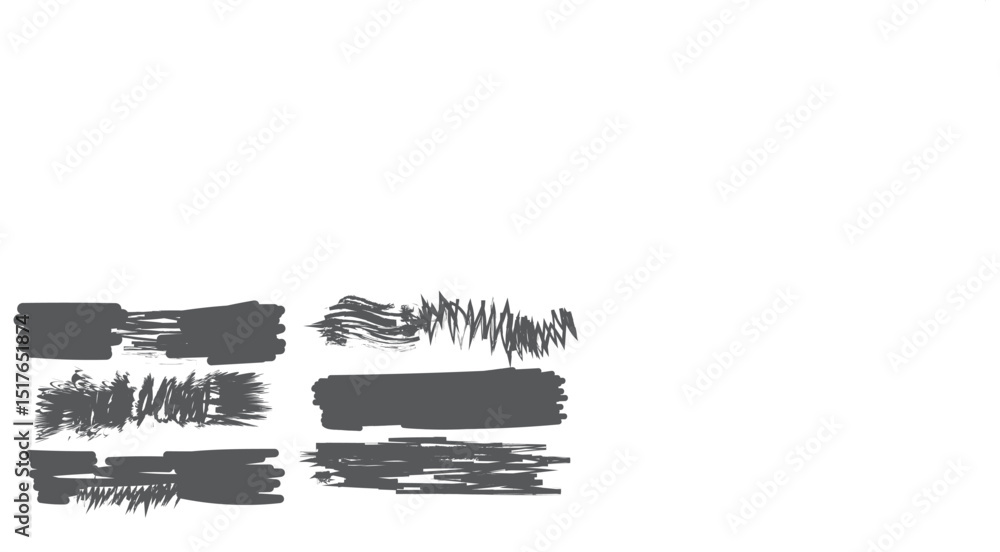Naklejka premium Vector swish swoosh squiggle lines set. Isolated fake signatures.
